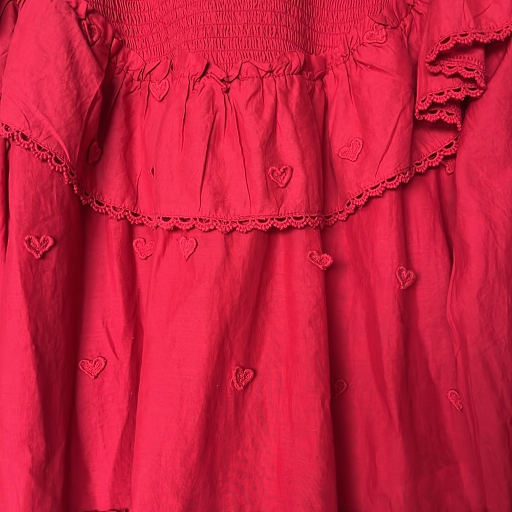 FARM Rio Red Ruffled Blouse - Picture 5 of 10